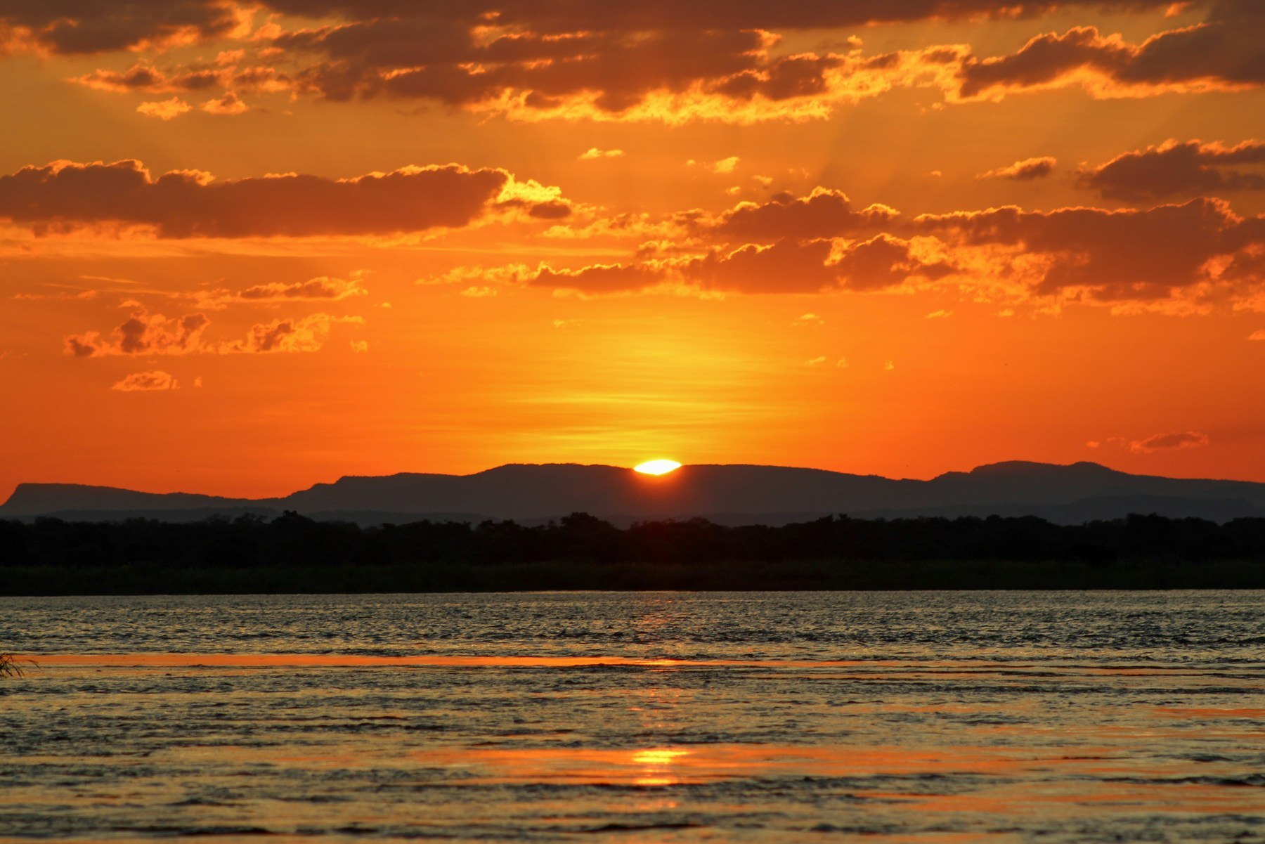 Sunset over Zambezi River
